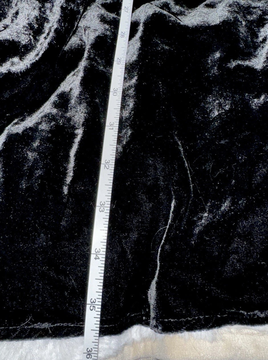 Johnny Was L Large Long Black Velvet Kimono Wrap Jacket Duster Oversized Aztec Johnny Was