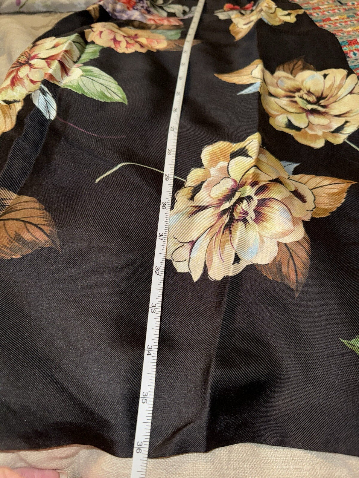 Johnny Was L 100% Silk Kimono Duster REVERSIBLE Embroidered Cardigan Wrap Johnny Was