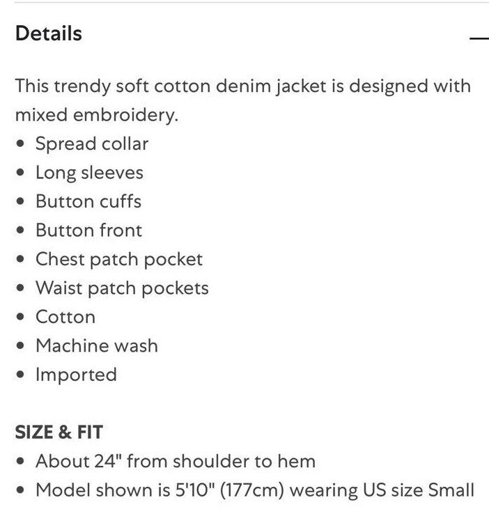 Johnny Was S Sezane Denim Worker Jacket Coat Light Blue Embroidered Johnny Was