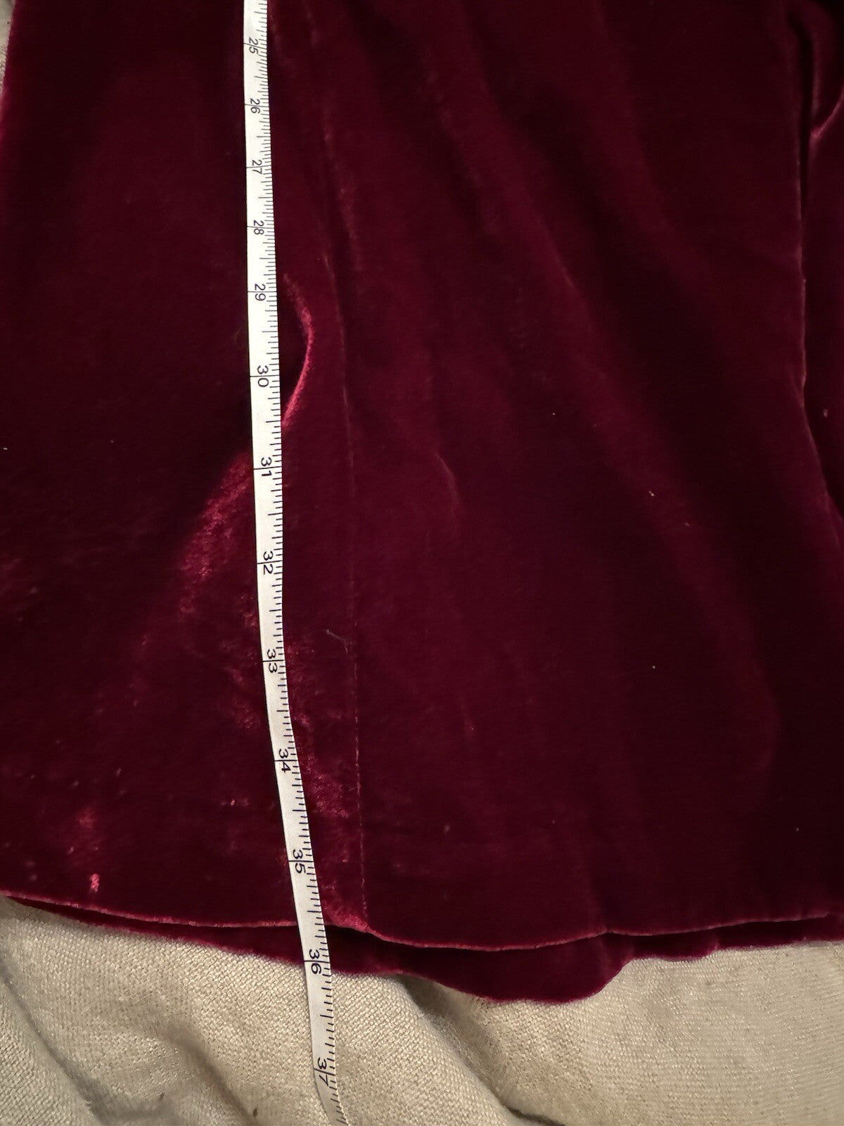 Johnny Was M Medium Red Velvet Tailored Coat Jacket Wrap Dressy & Classic Style Johnny Was