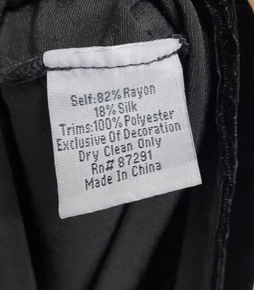 Johnny Was L Large Black Velvet Tunic Top Blouse Tonal Embroidery Shirt Johnny Was