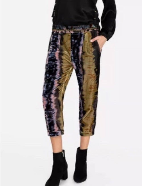 Johnny Was M Velvet Silk Lined Kimono Wrap Jacket Purple Blue Gold Artsy BOHO Johnny Was