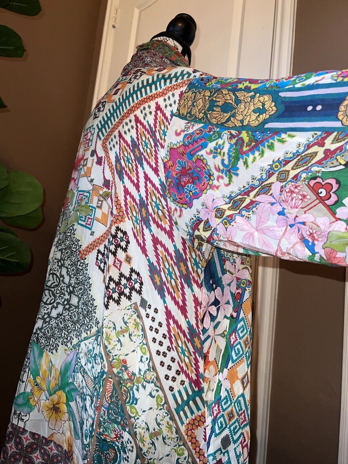 Johnny Was L Large Silky Kimono Top Gorgeous Great Condition