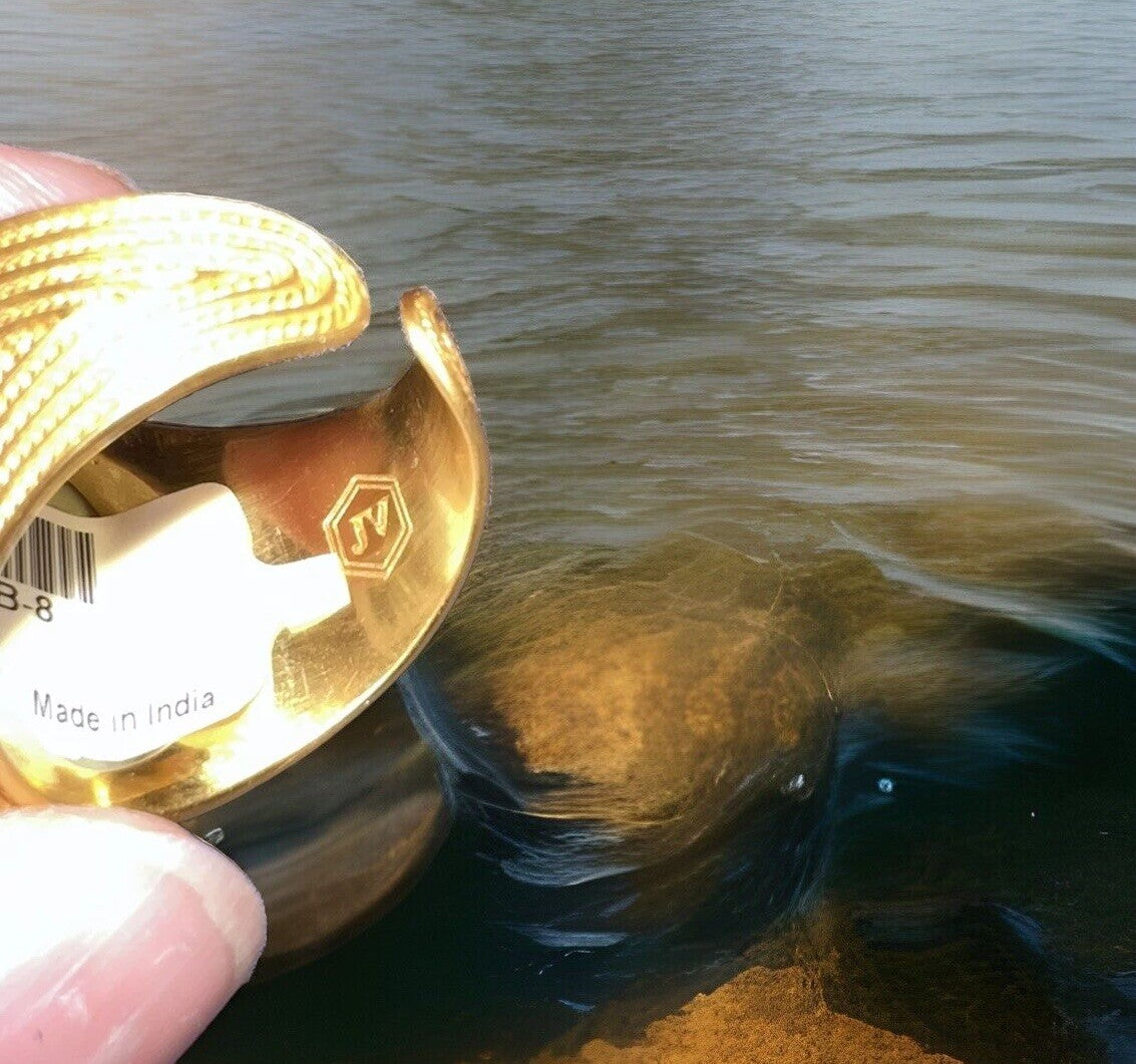 Julie Vos Iridescent Dark Blue Statement Ring Sz 8 ADJUSTABLE Julie Vos