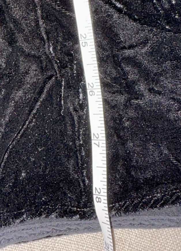 Johnny Was L Large Black Velvet Tunic Top Blouse  Tonal Embroidery Shirt Johnny Was