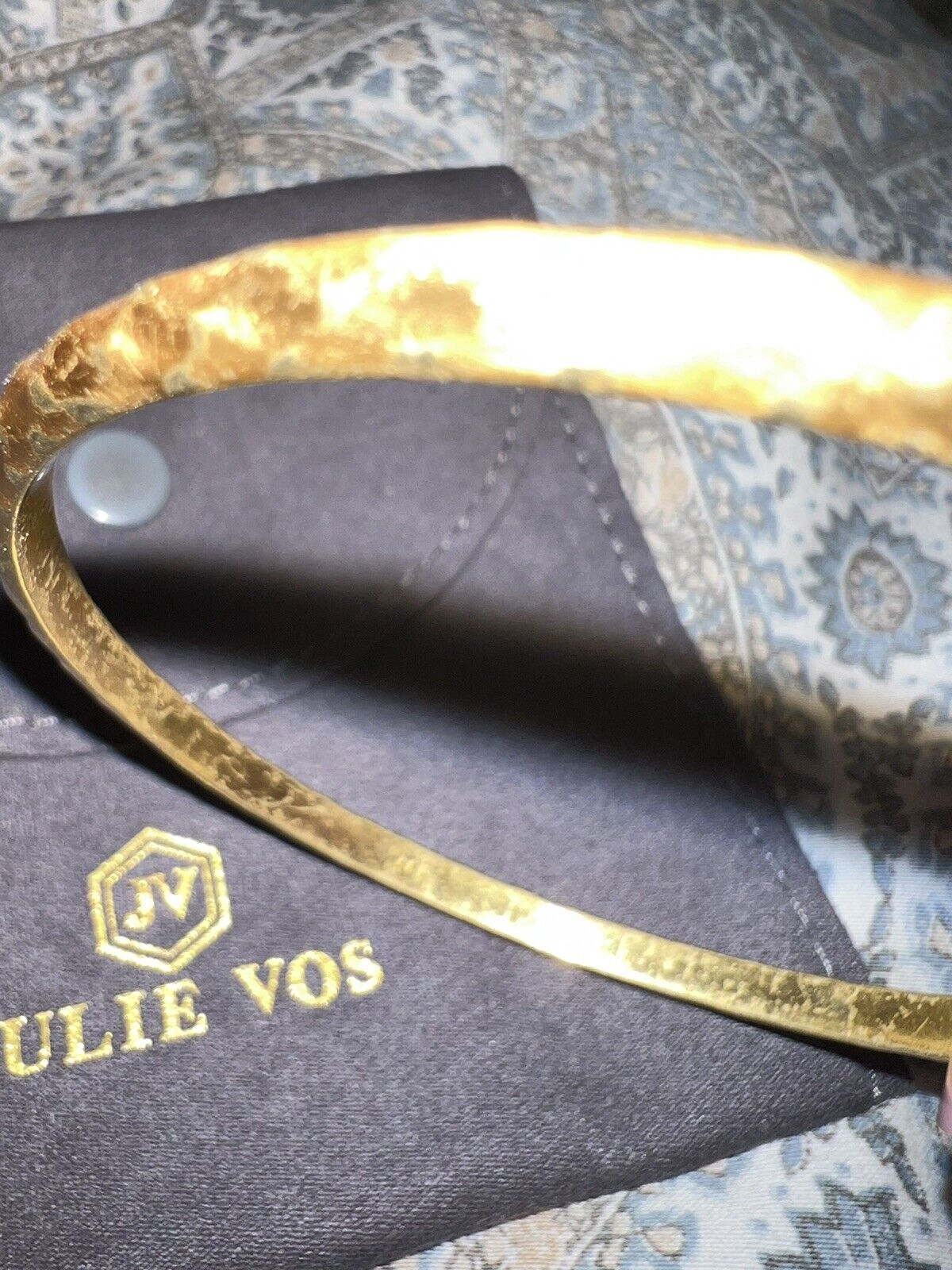 Julie Vos Bangle Stacking Bracelet 24k Gold Plated Lovely When Stacked