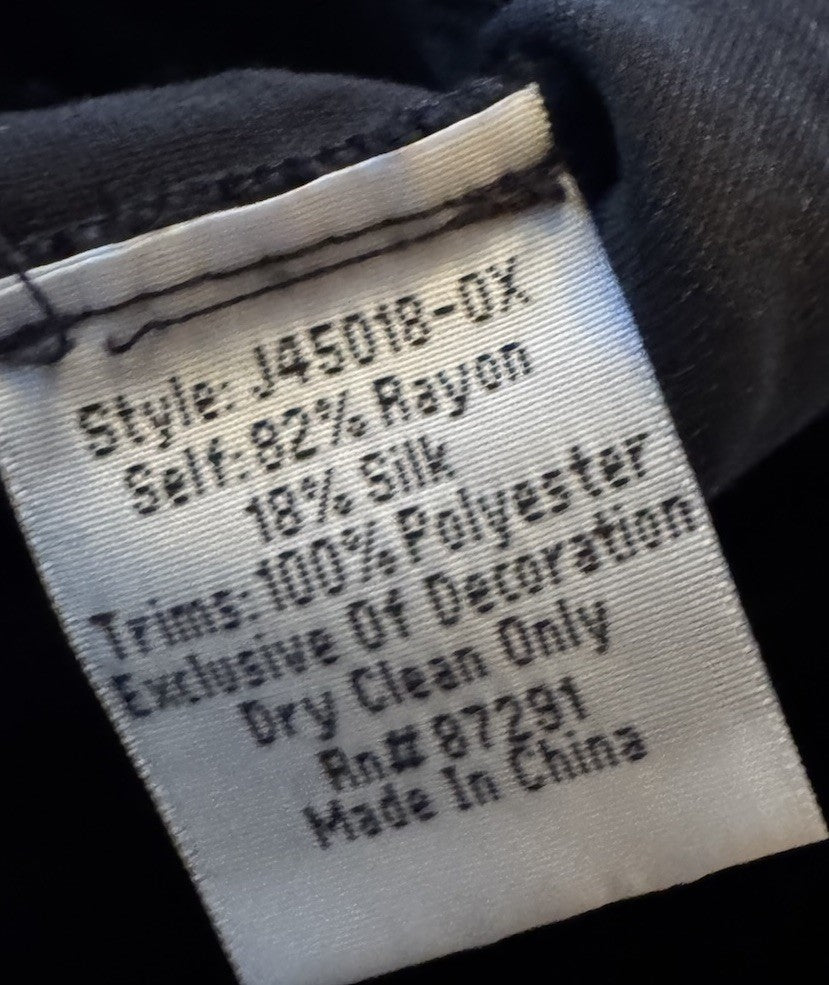 Johnny Was 1X Plus Black Velvet & Fur Hoodie Pullover Top Tunic Embroidered Johnny Was