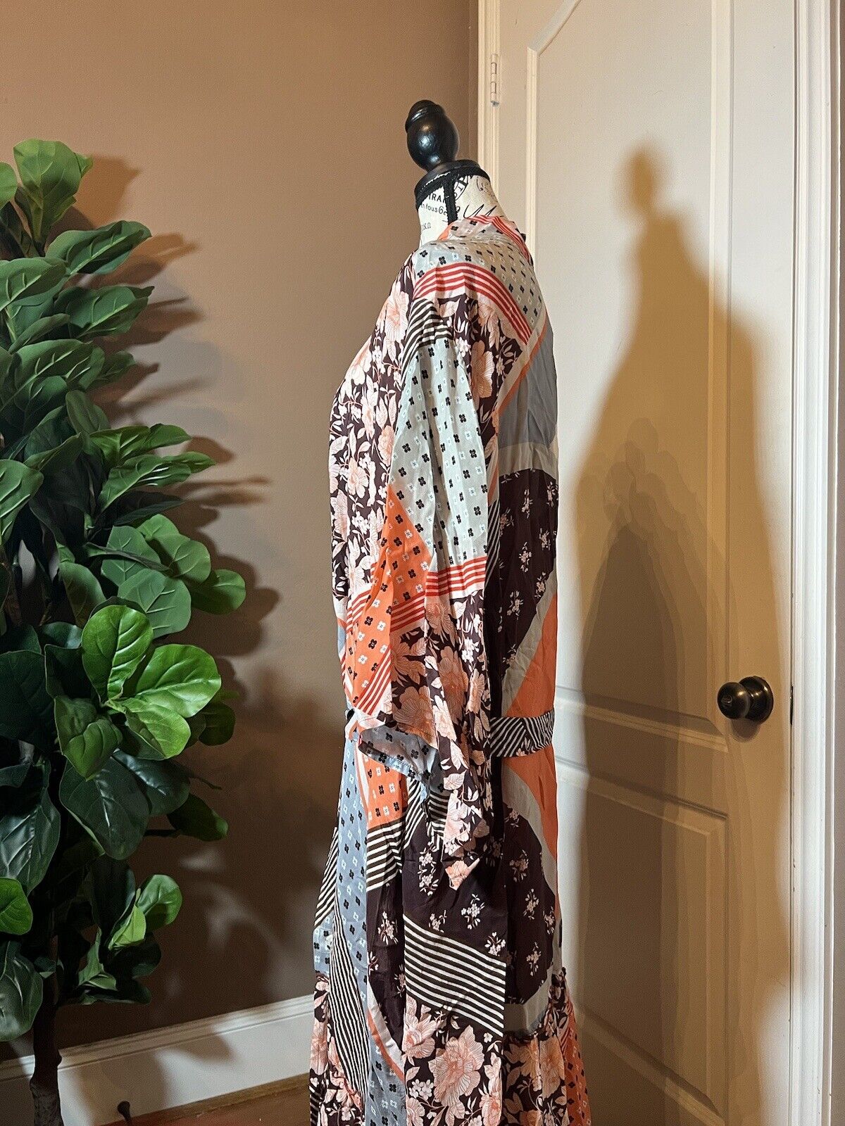 Johnny Was Sz XXL 2X Long Silky Duster Kimono    Full Length