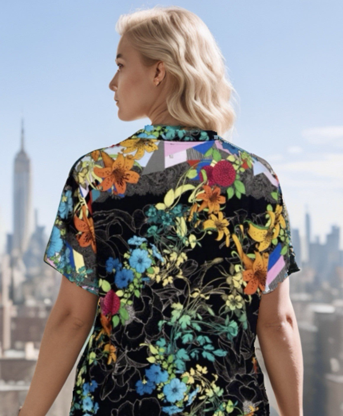 Johnny Was 3X Short Sleeve Polo Shirt Button Up Blouse BOHO Top  Tropical Johnny Was