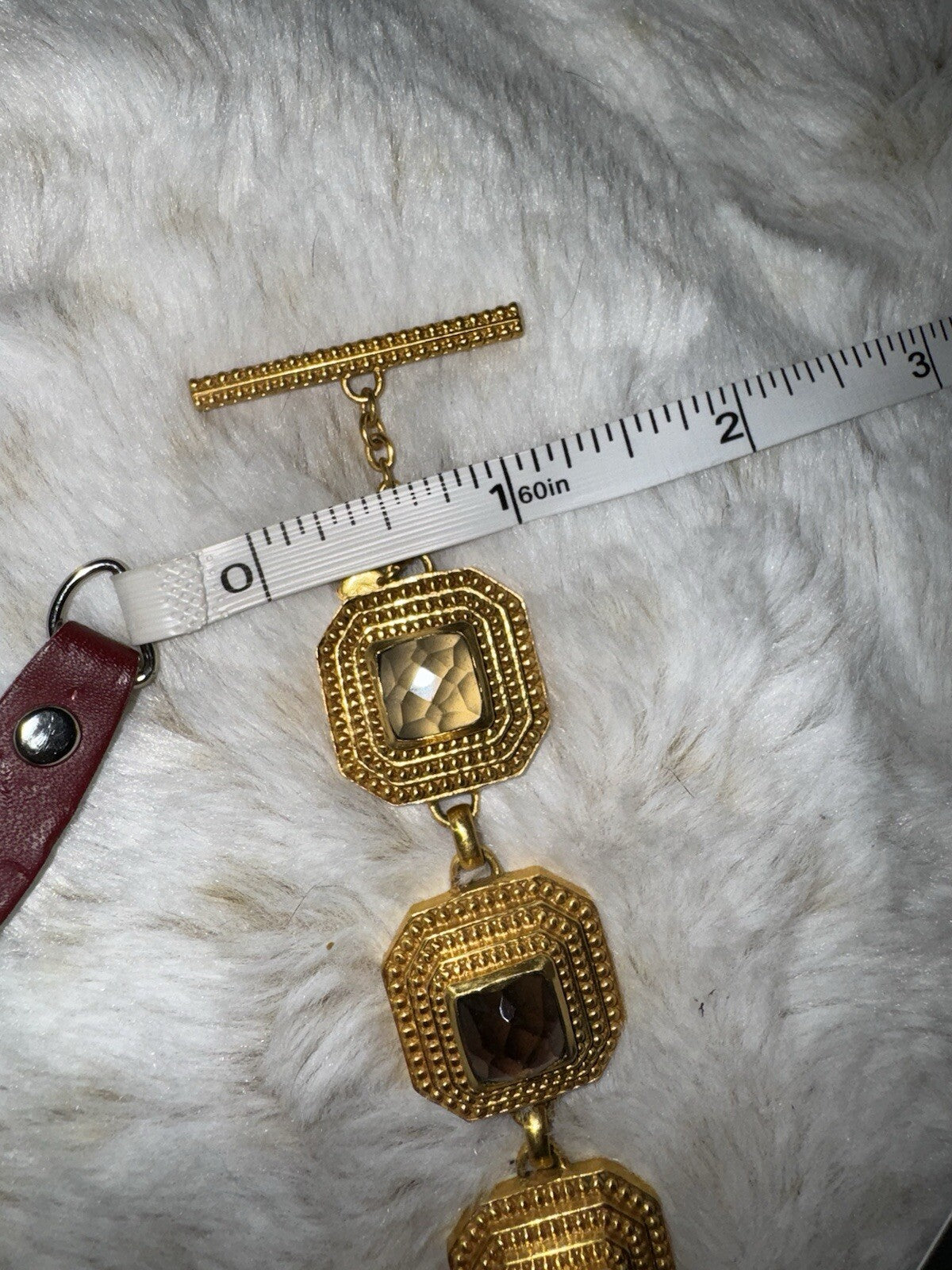 Julie Vos 8.5” Large Sz Gorgeous Link Bracelet Adjustable Toggle Multi Color Julie Vos