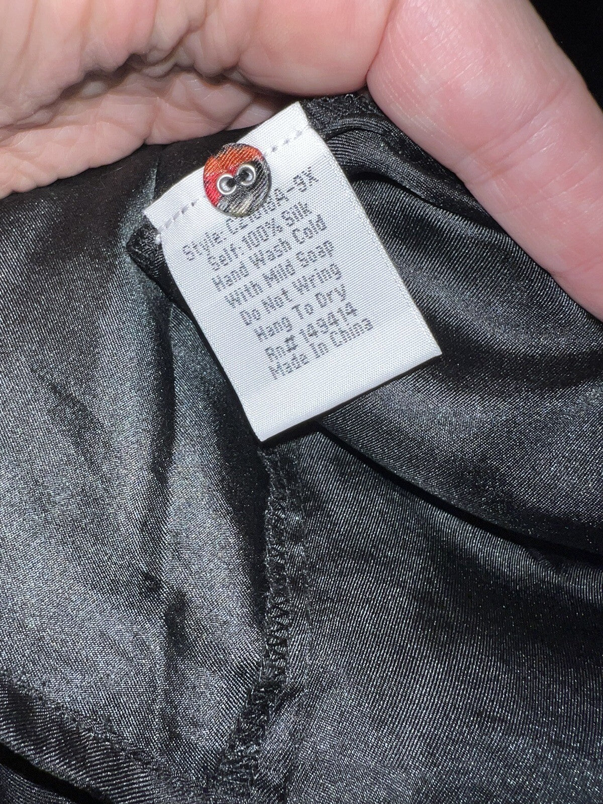 Johnny Was XL 100% Silk Black & Red Floral Blouse Button Up Tunic Top Mini Dress Johnny Was