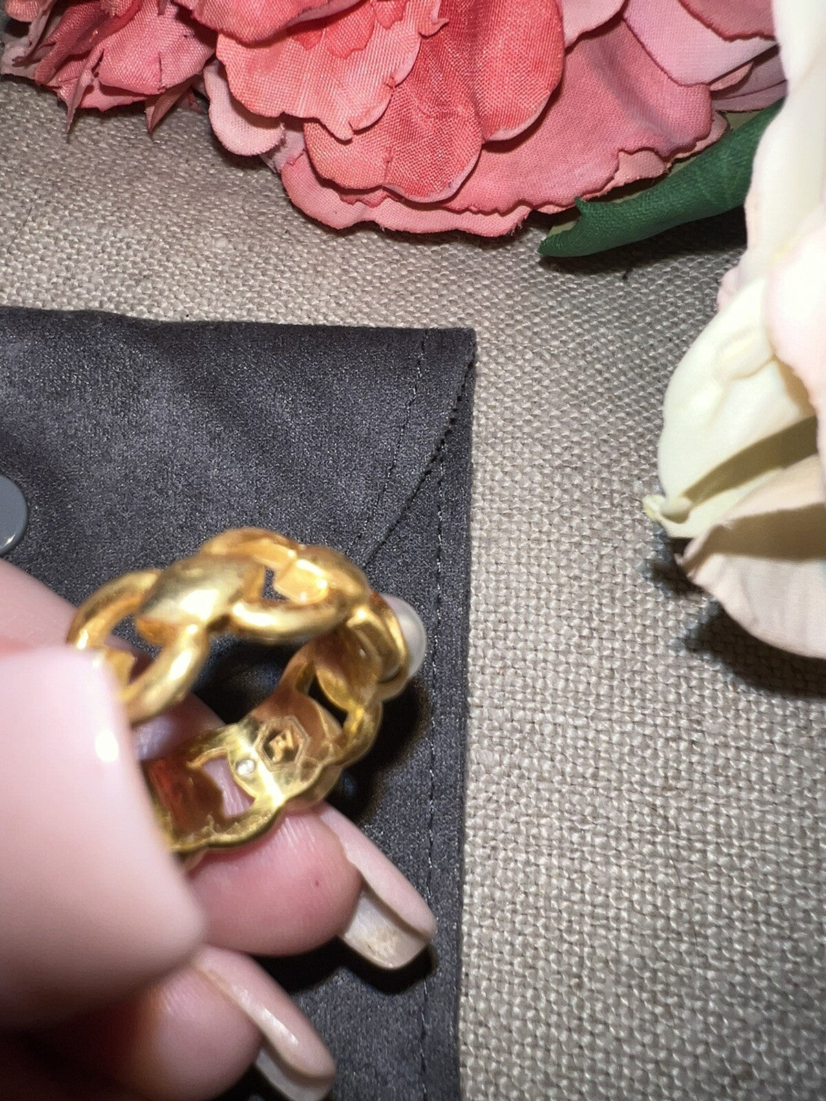 Julie Vos 3 Pearl Ring 24k Gold Plate Sz 7 Beautiful Julie Vos