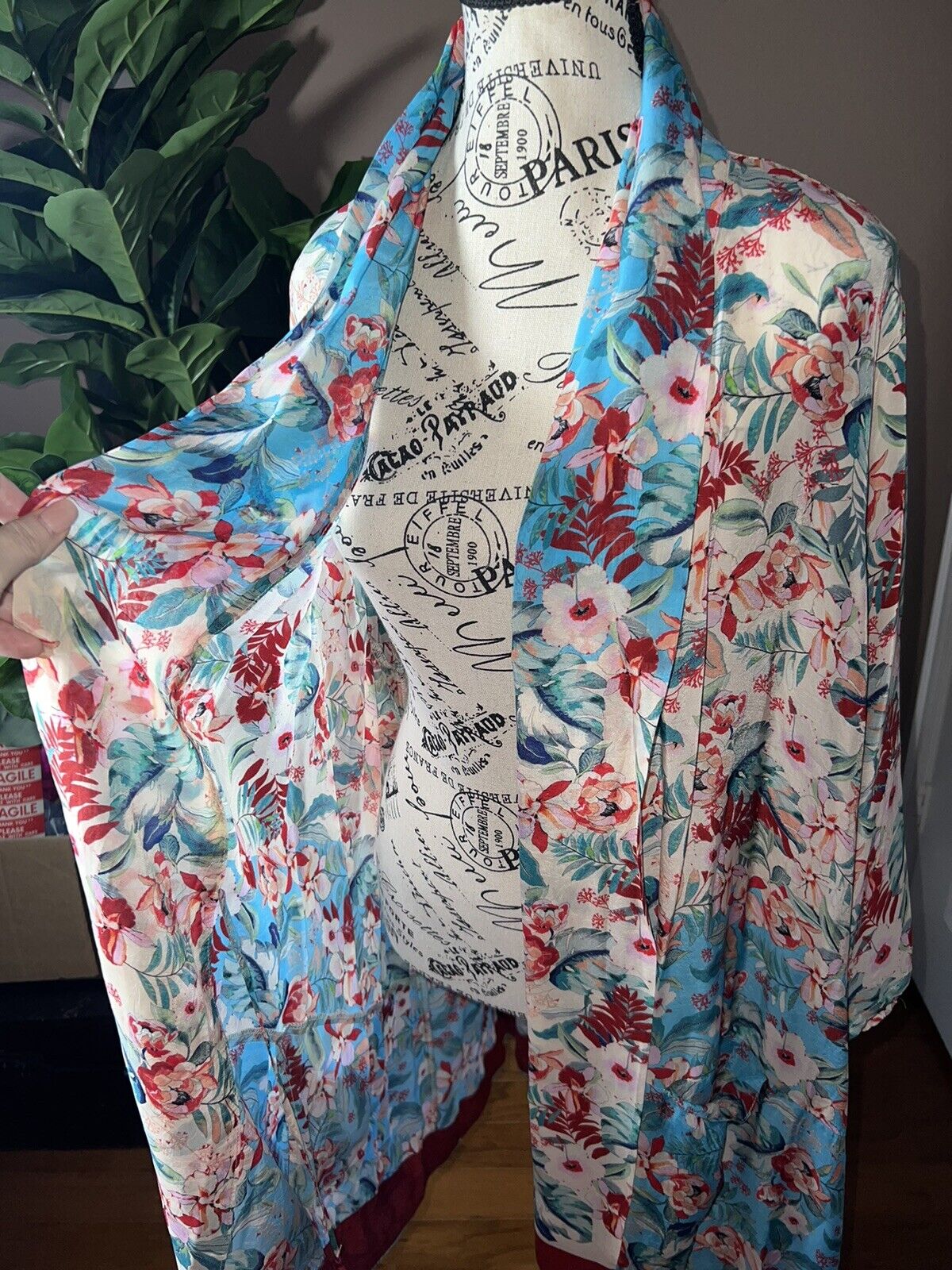 Johnny Was Silky Kimono Gorgeous Flowy & Elegant Sz XL 1X 1XL