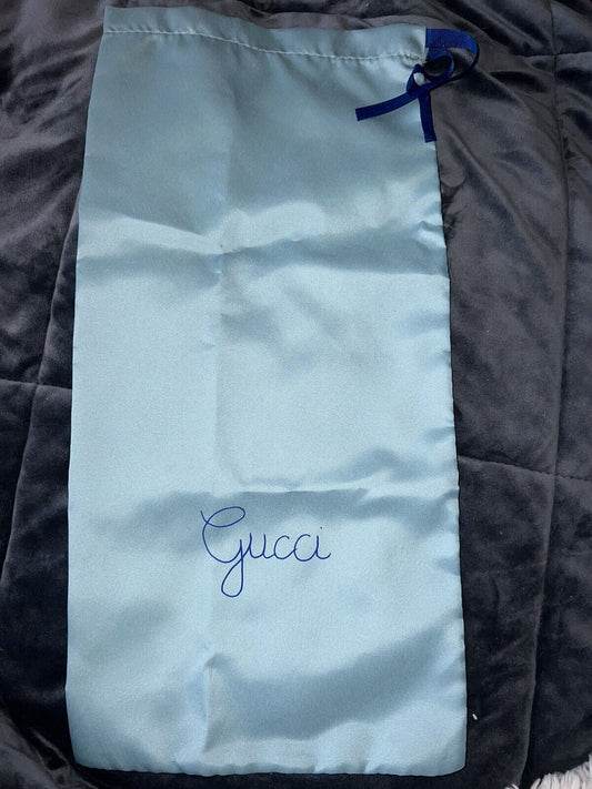 Gucci Silk Drawstring Soft Blue Shoe Bag Dust Cover  (2 availible)