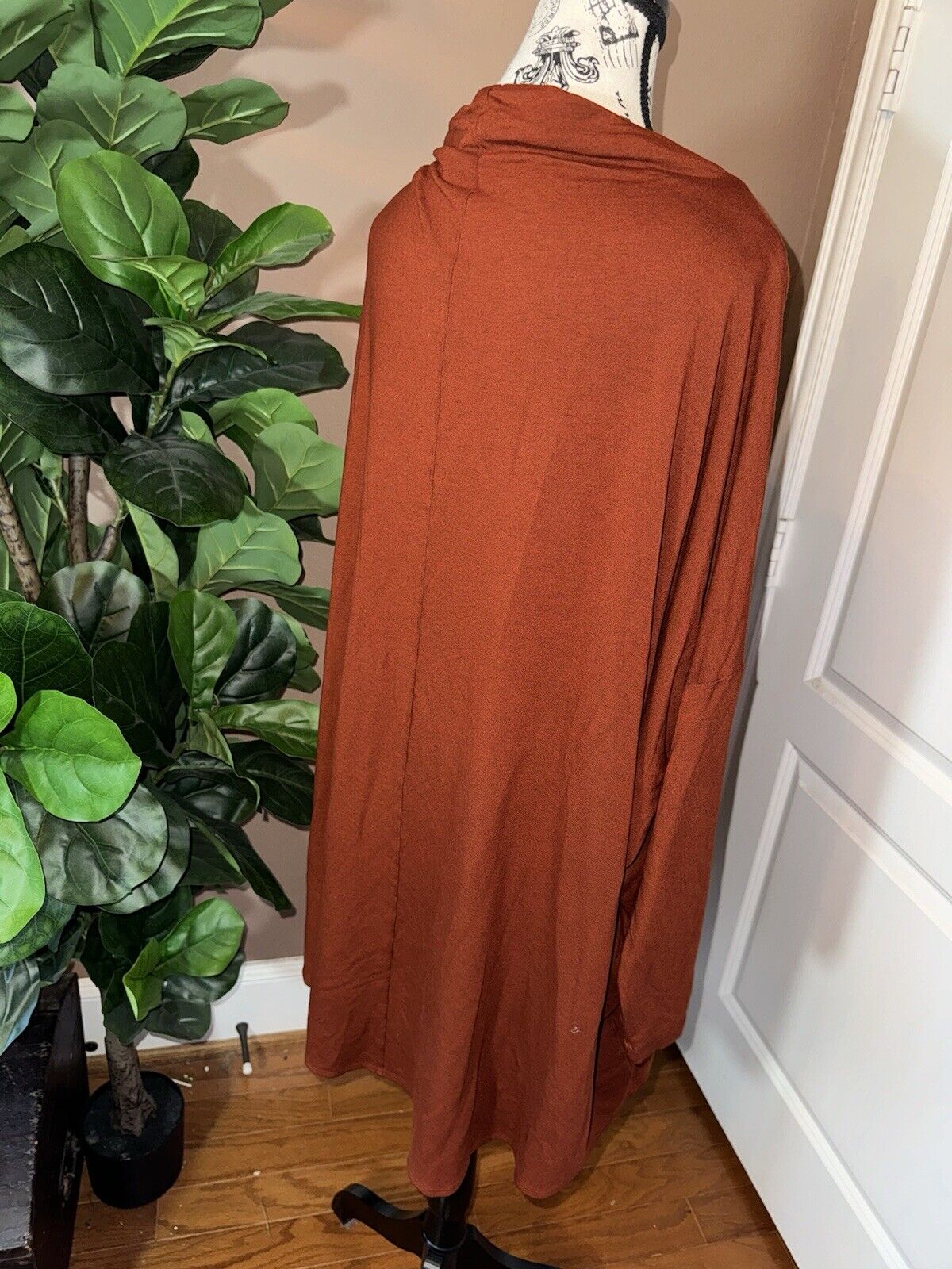 Bryn Walker Burnt Orange Rust Dolman Sleeve Tunic Top XL 1X MSRP $190