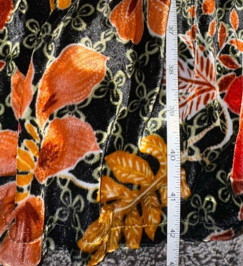 Johnny Was 3X Plus Velvet Mini Dress Tiered Fall Colors Babydoll Beaded Johnny Was