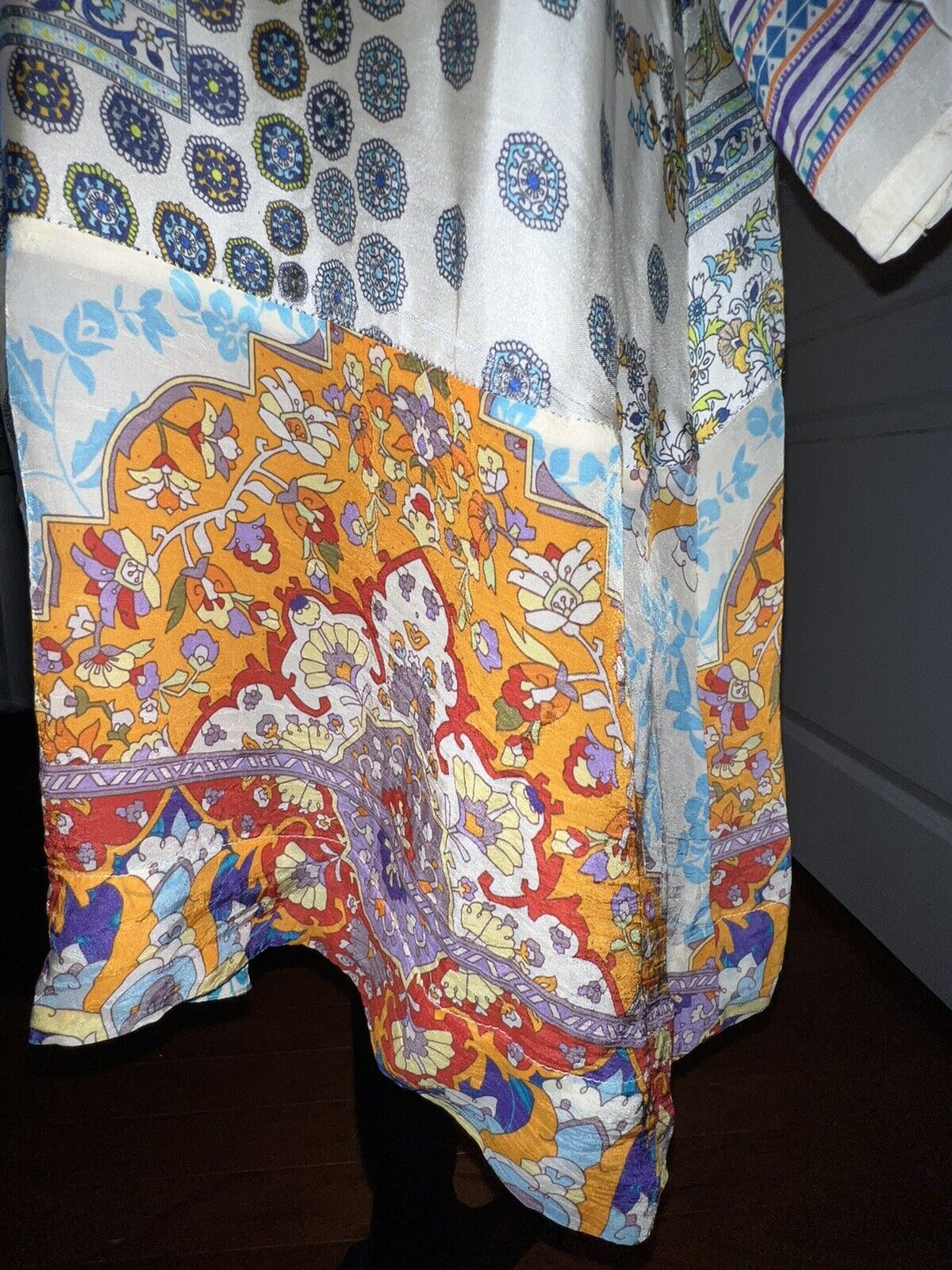 Johnny Was 100% Silk Kimono Sz L Large Gorgeous