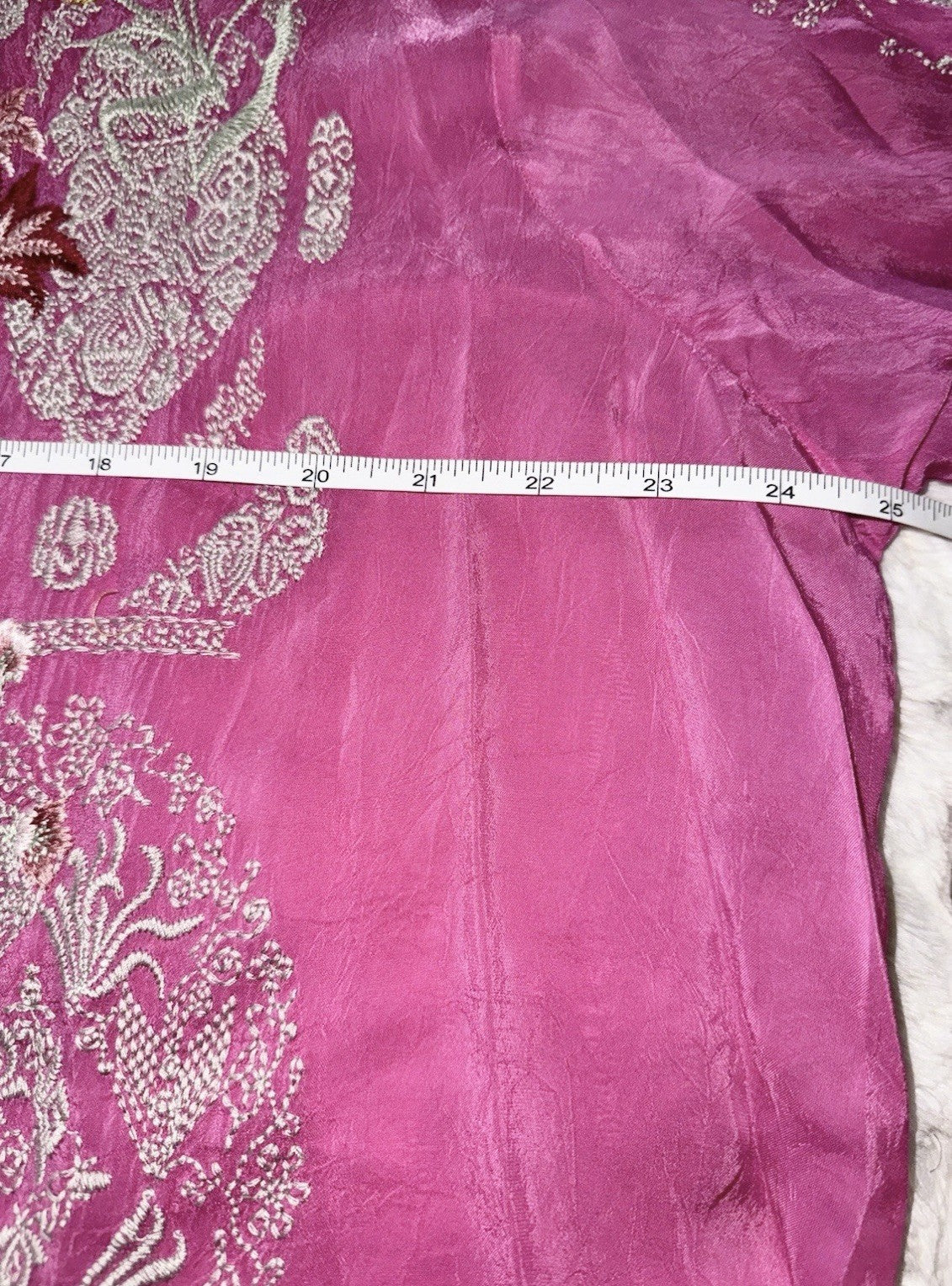 Johnny Was XXL Pink Tunic Top Pink Button Up Blouse Shirt Embroidered Shirt Johnny Was