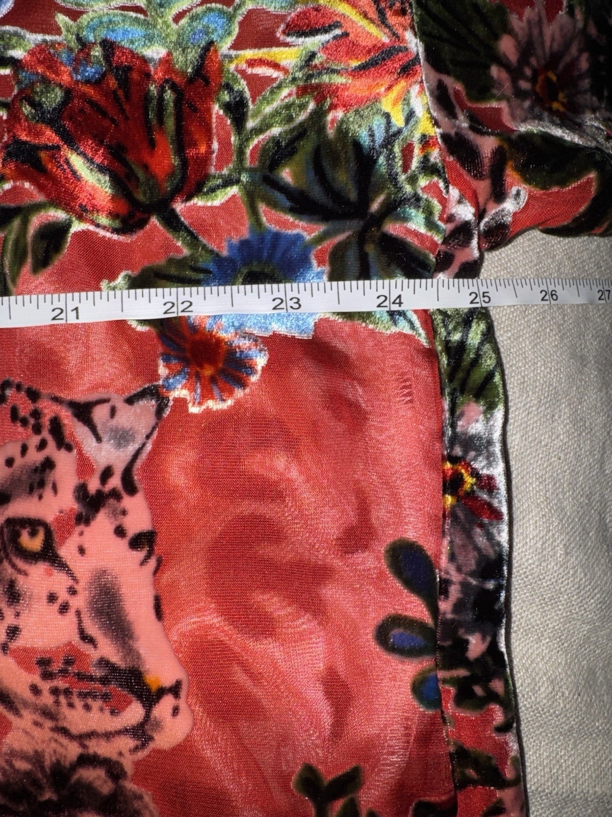 Johnny Was XL Red Burnout Velvet Kimono REVERSIBLE Jacket $550 Retail Johnny Was