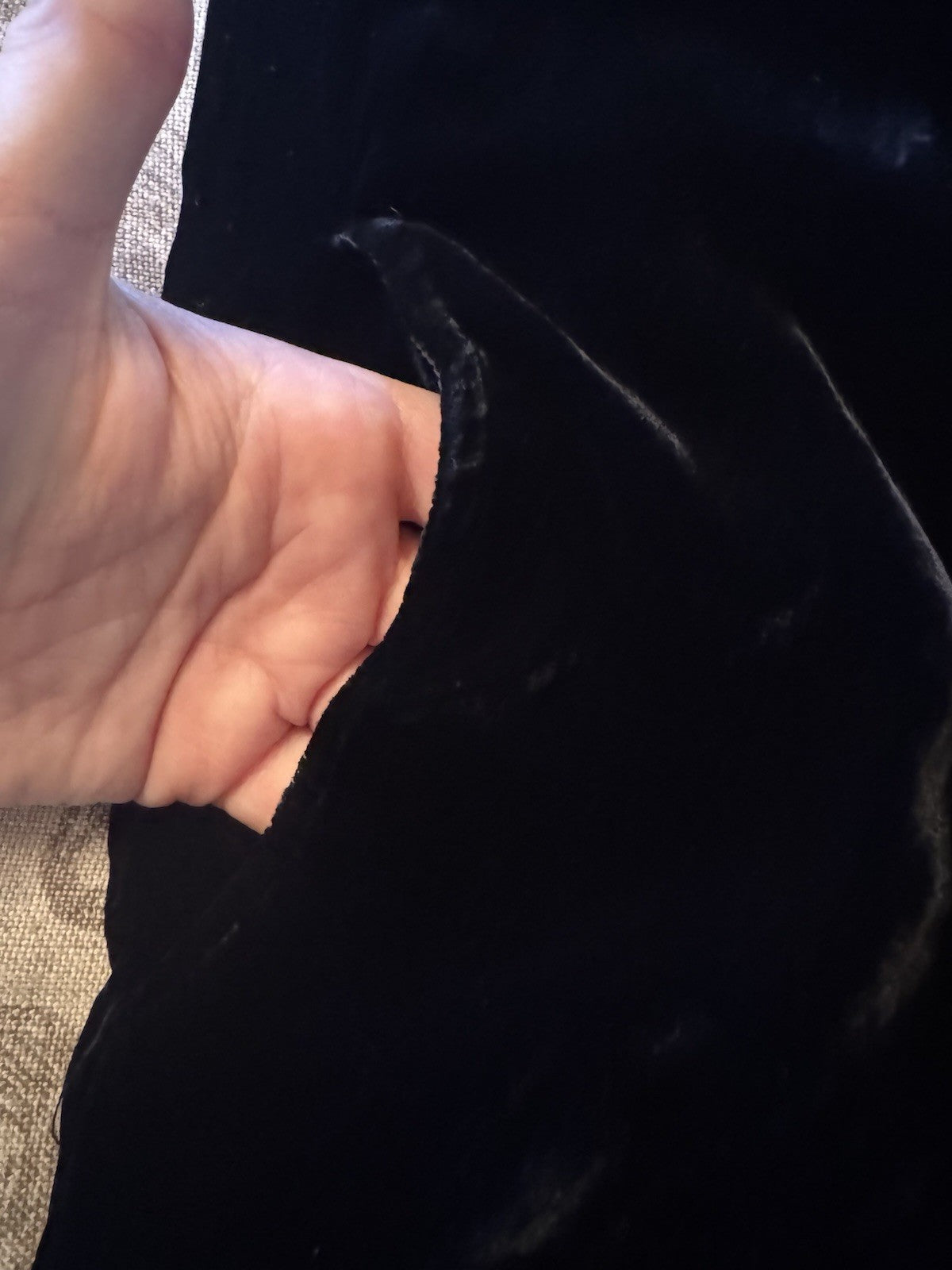 Johnny Was L Large Black Velvet & Silk Kimono Embroidered Floral Wrap Duster Johnny Was