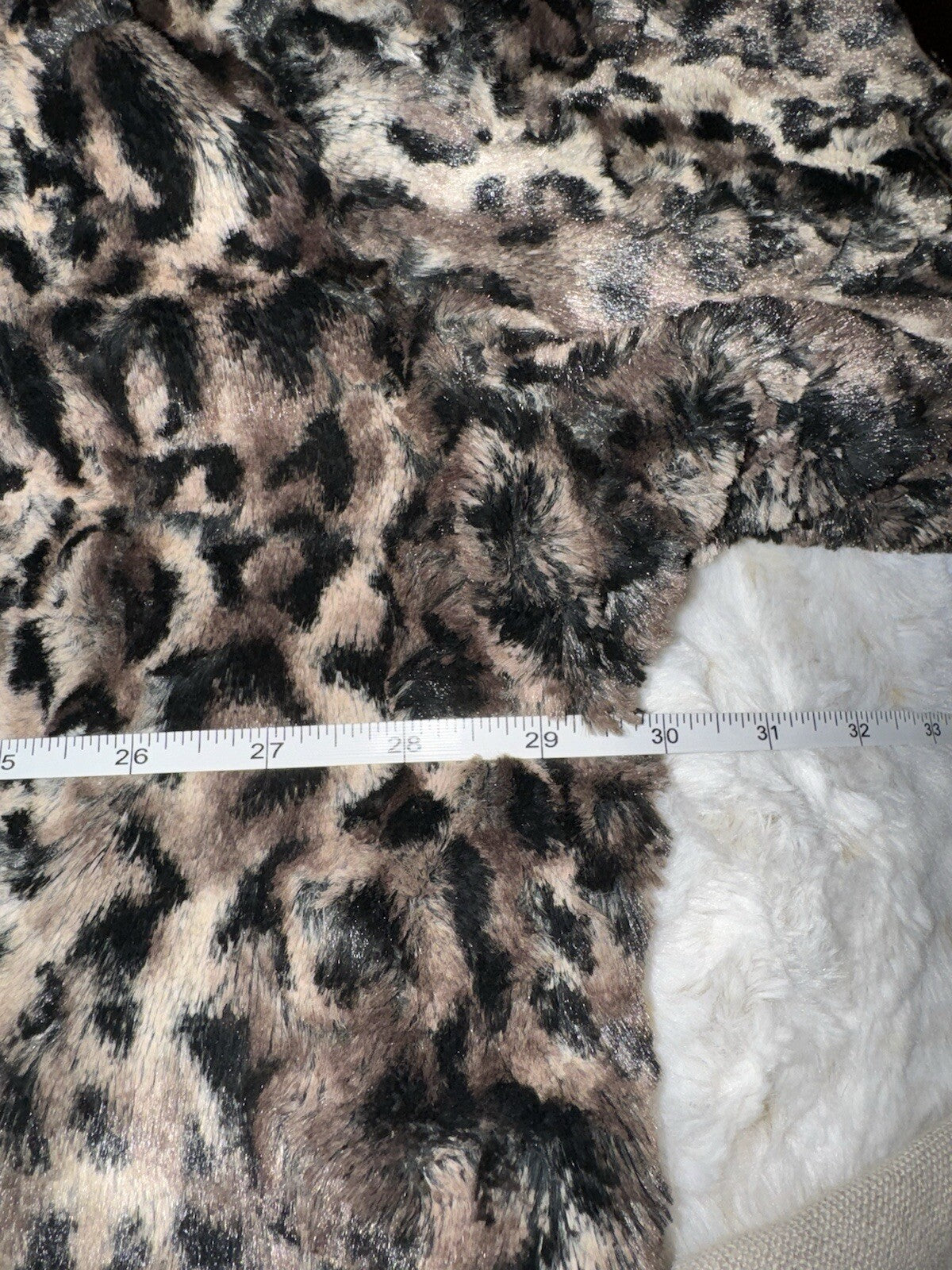 Johnny Was XL 1X Faux Fur & Silk Lined Leopard Animal Print Coat Jacket Wrap Johnny Was