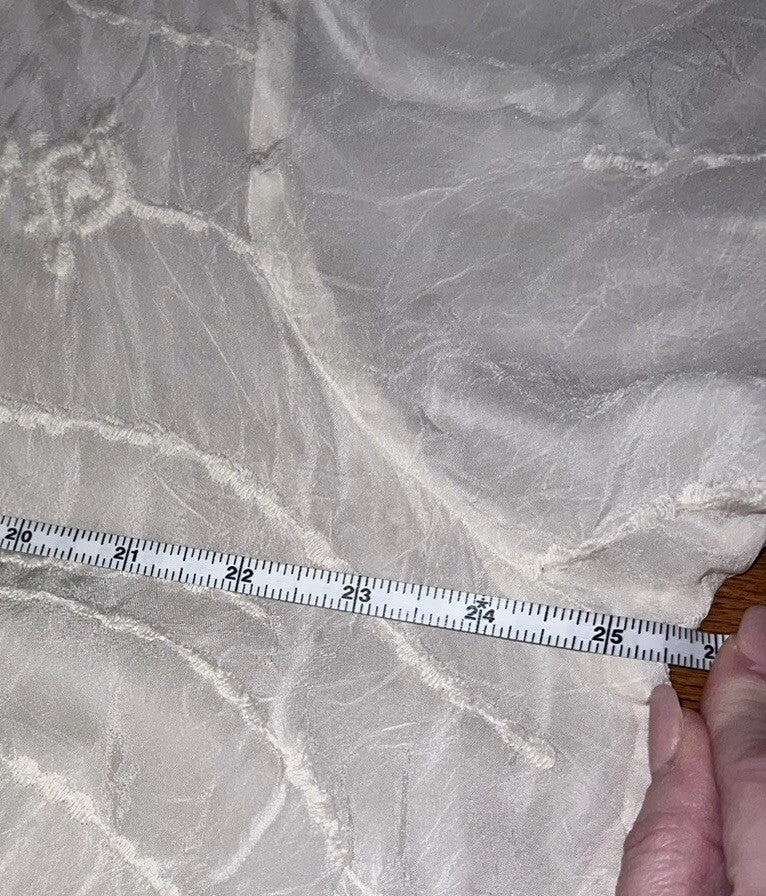 Johnny Was 2X Ivory Maxi Dress Silky Embroidery & Lace Kimono BOHO Beach Wedding Johnny Was