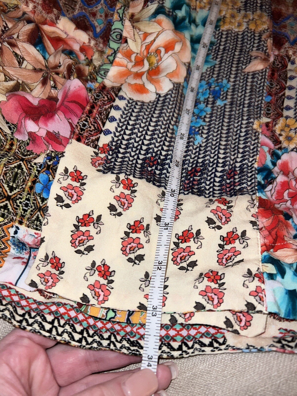 Johnny Was XL Patchwork Floral Kimono Cardigan Soft & Flowy Wrap Jacket Top Johnny Was