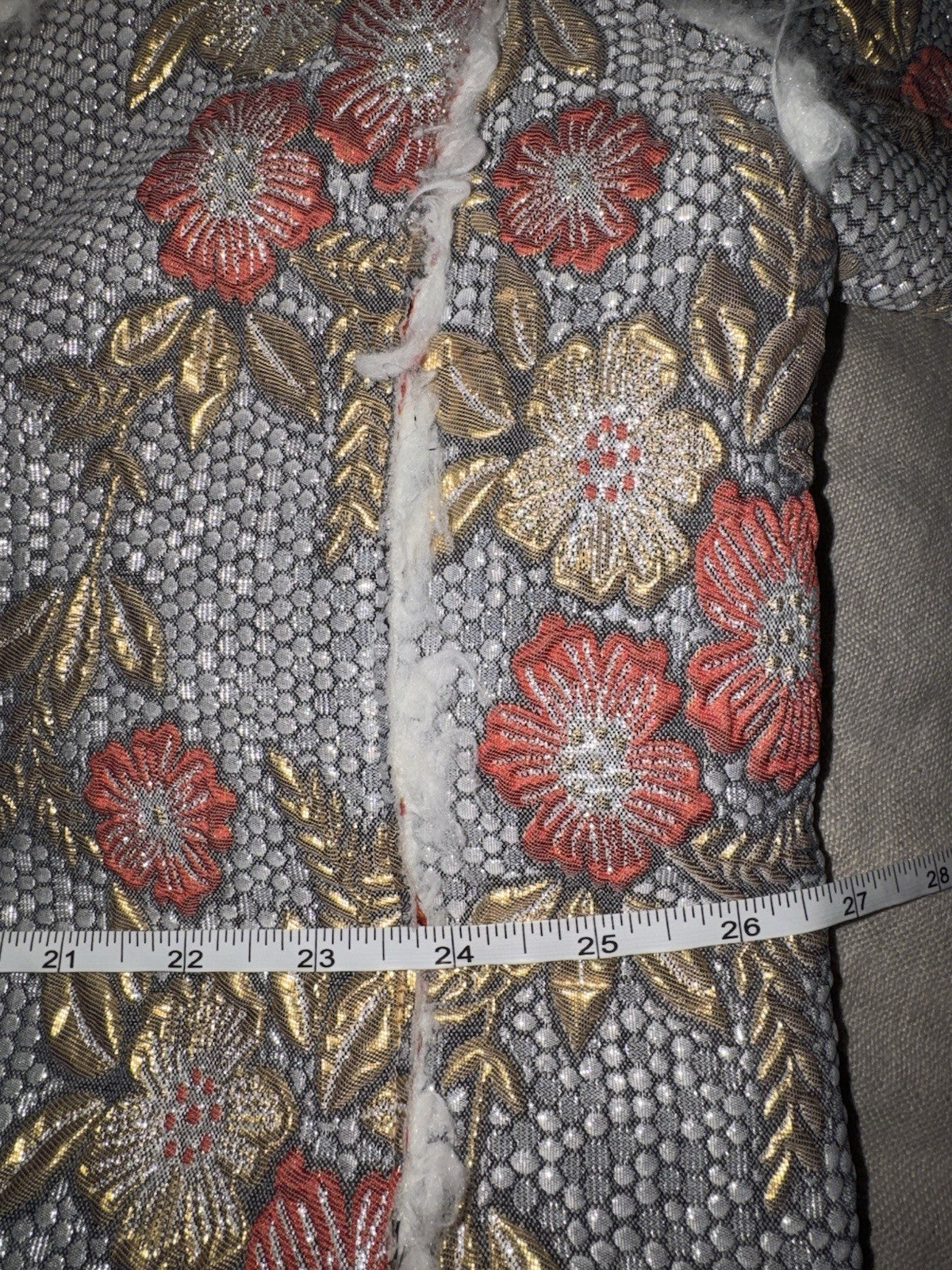 Johnny Was XXL Plus Faux Fur Sherpa Coat Jacket Silver & Pink Shearling Tassels Johnny Was