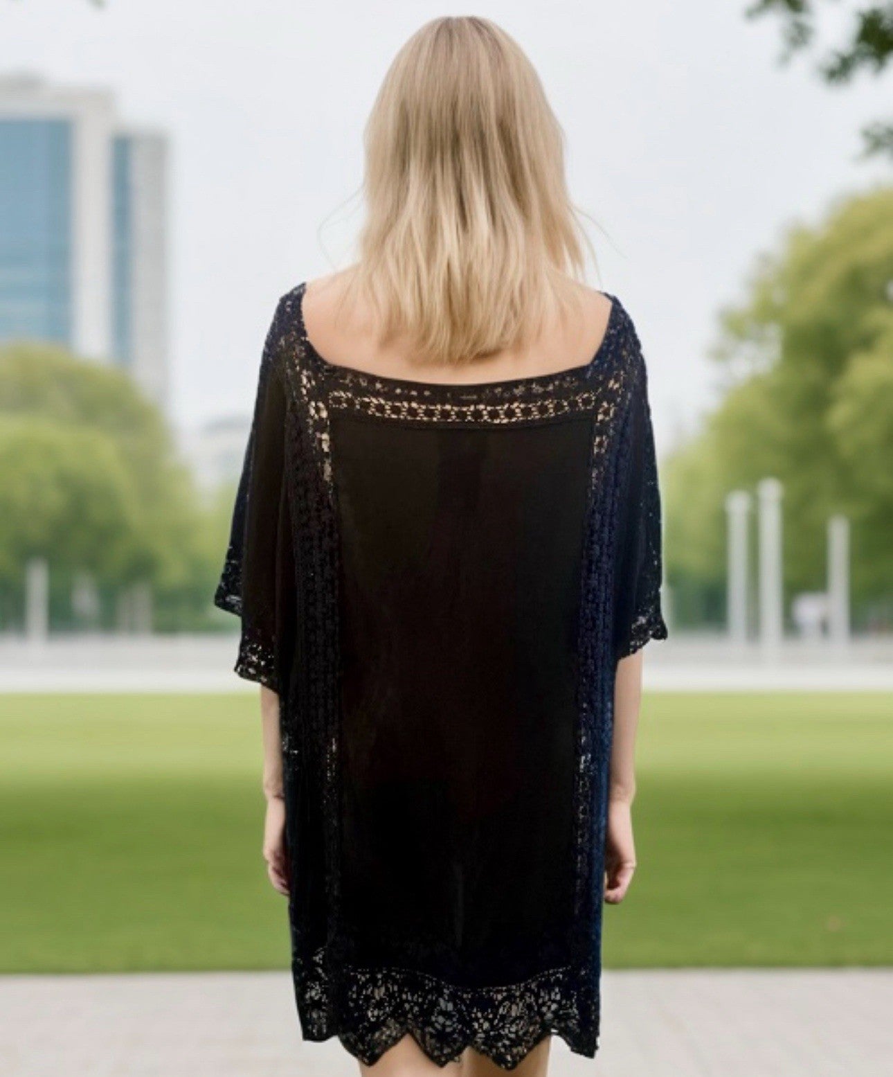 Johnny Was 3x 3XL Tunic Top Black Silky Shirt Embroidered Blouse Lightweight Johnny Was