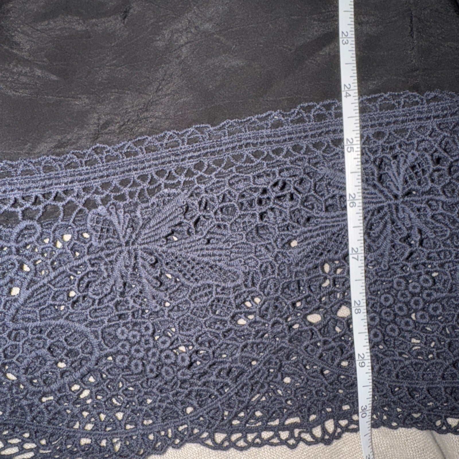 Johnny Was L Black Peasant Blouse Tunic Top Embroidered Lightweight Cool BOHO Johnny Was