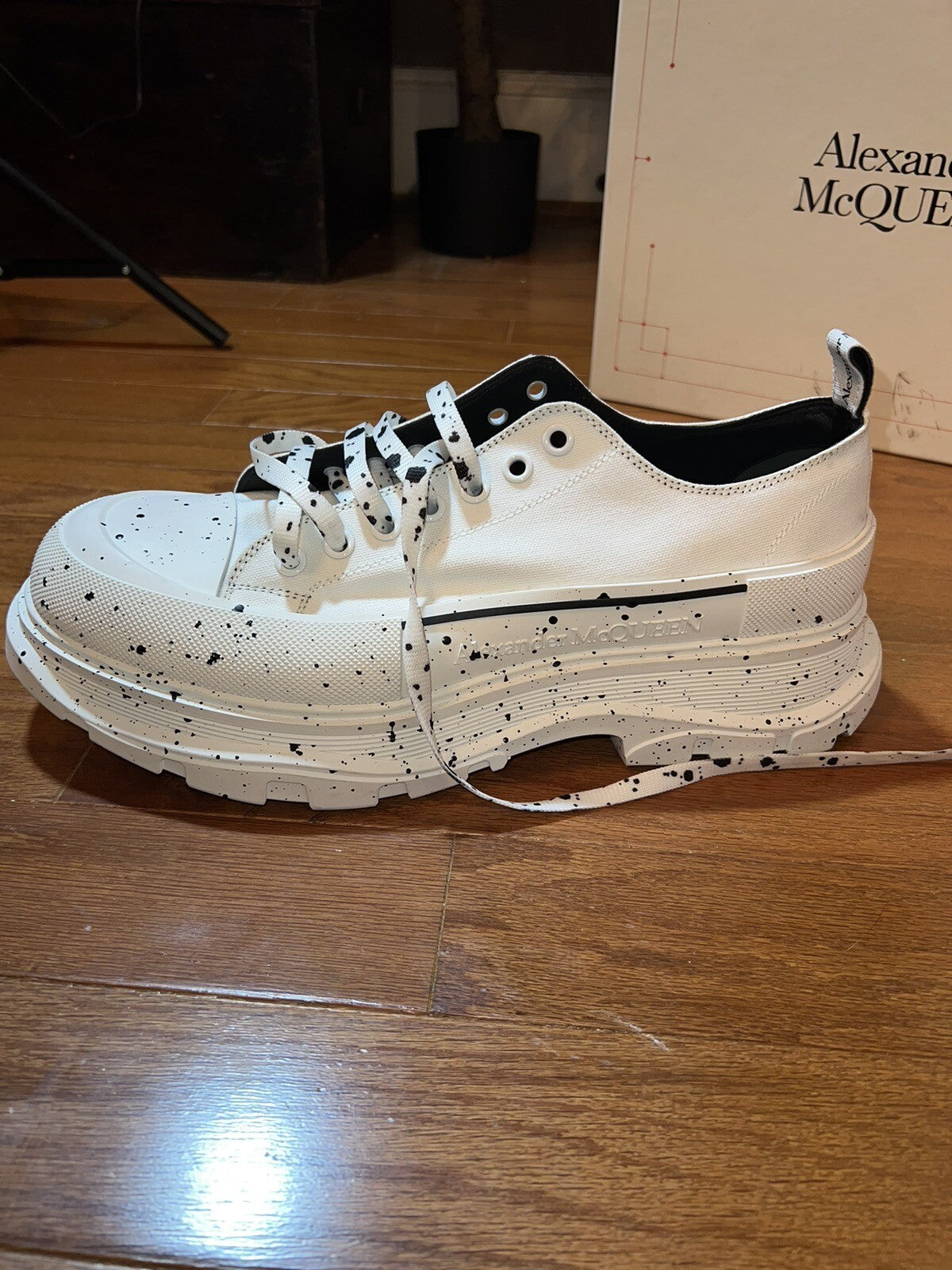 Alexander McQueen Tread Slick Speckled Sneakers  Retail $720 sz 49 US 16 3 Alexander McQueen