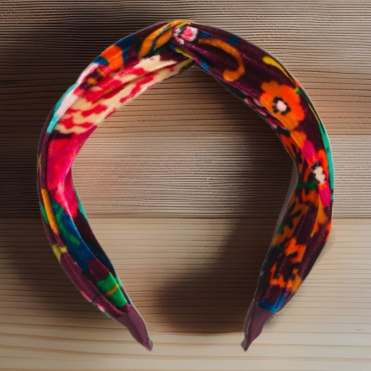 Johnny Was Headband Bandana Wrap Velvet Minto Red Floral Hair Accessory Johnny Was