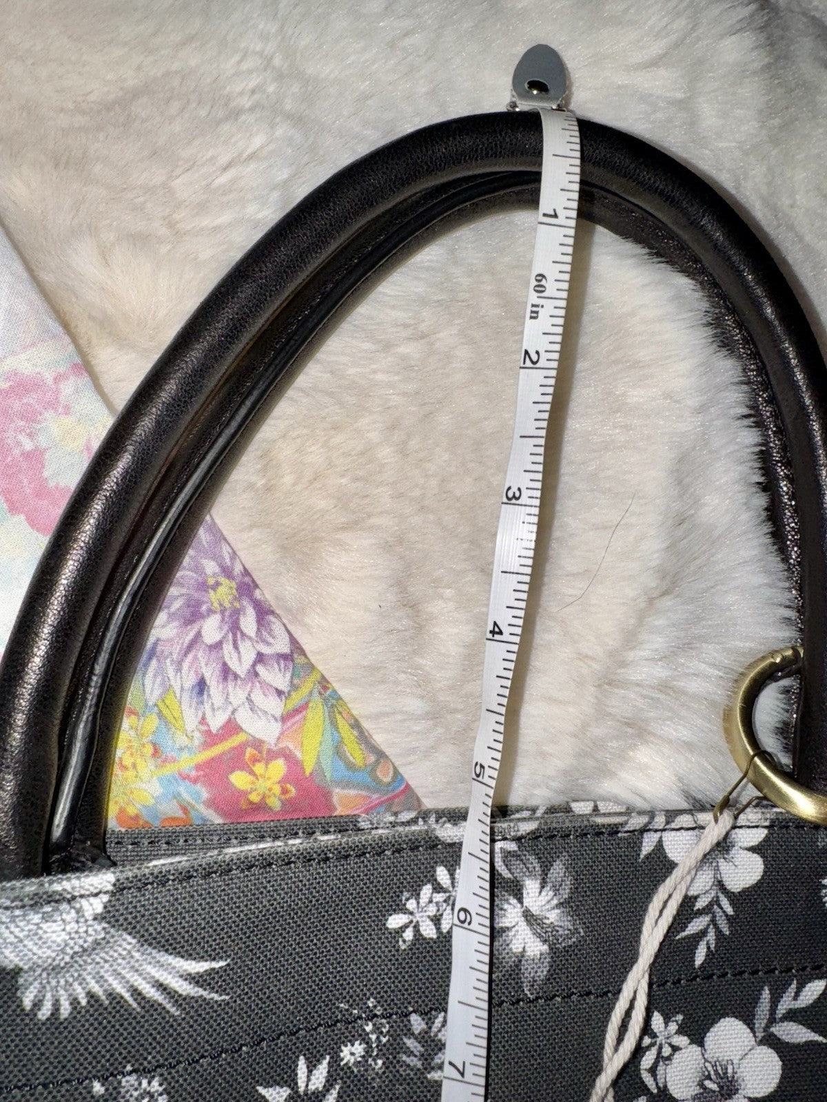 Johnny Was Black & White Coated Canvas Dreamer Bag Purse Tote $428 Retail Johnny Was