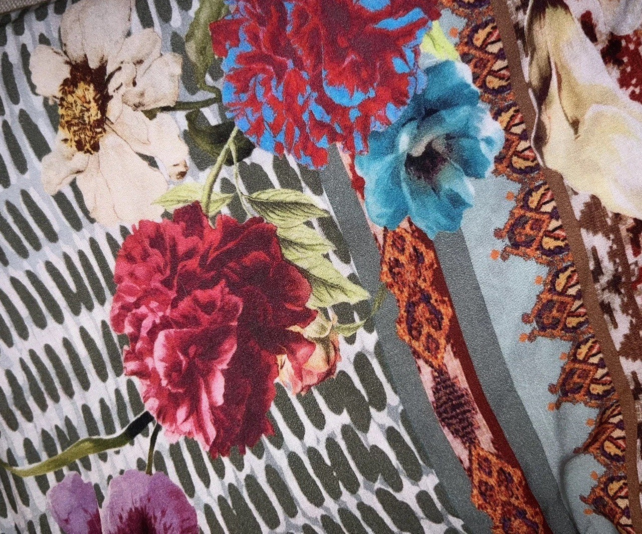 Johnny Was 1X Shift Mini Dress Tunic Top Lightweight Cool Soft Patchwork Johnny Was