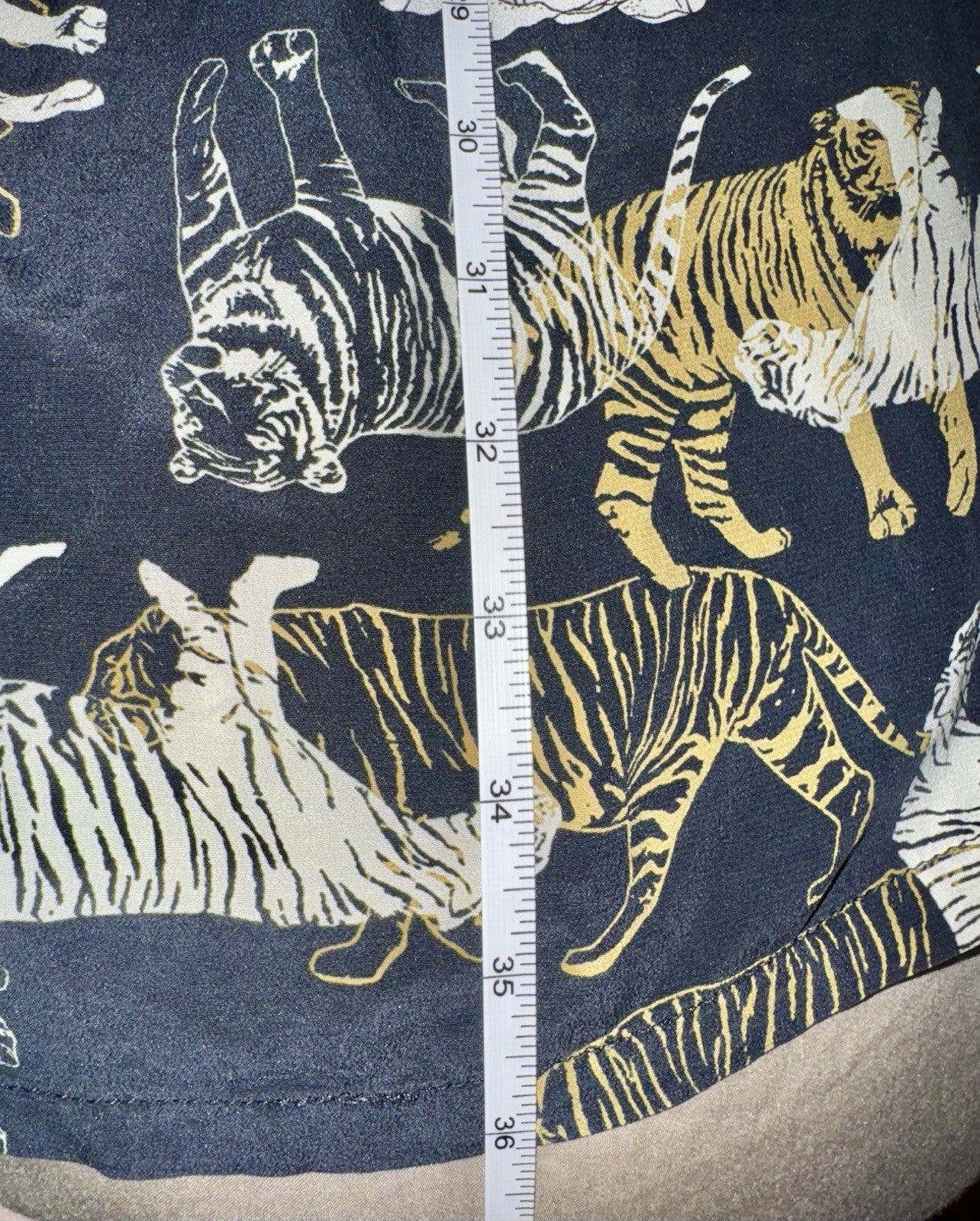 Johnny Was L 100% Silk KIMONO Black Tiger Print Cats Duster Lightweight Jacket Johnny Was