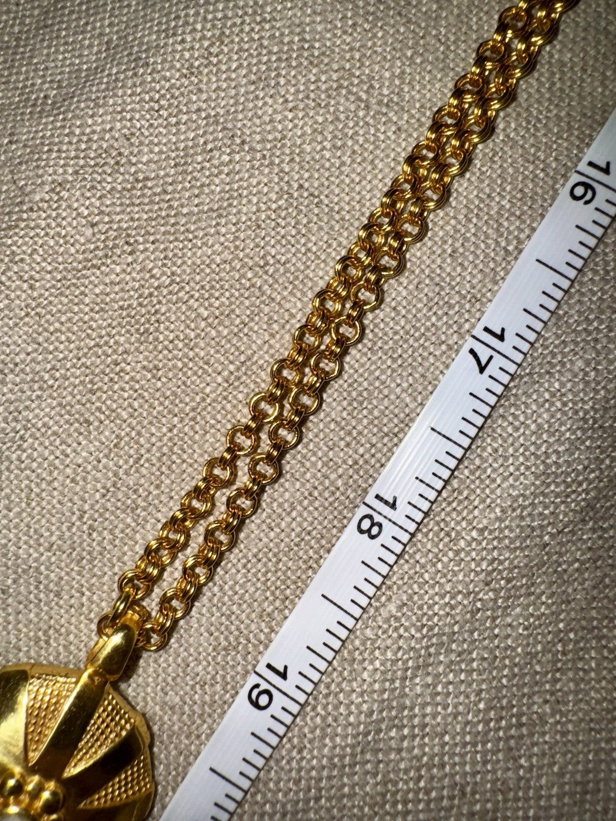 Julie Vos Pearl Statement Necklace Link & 3D Pendant 24k Plated $395 Retail Julie Vos