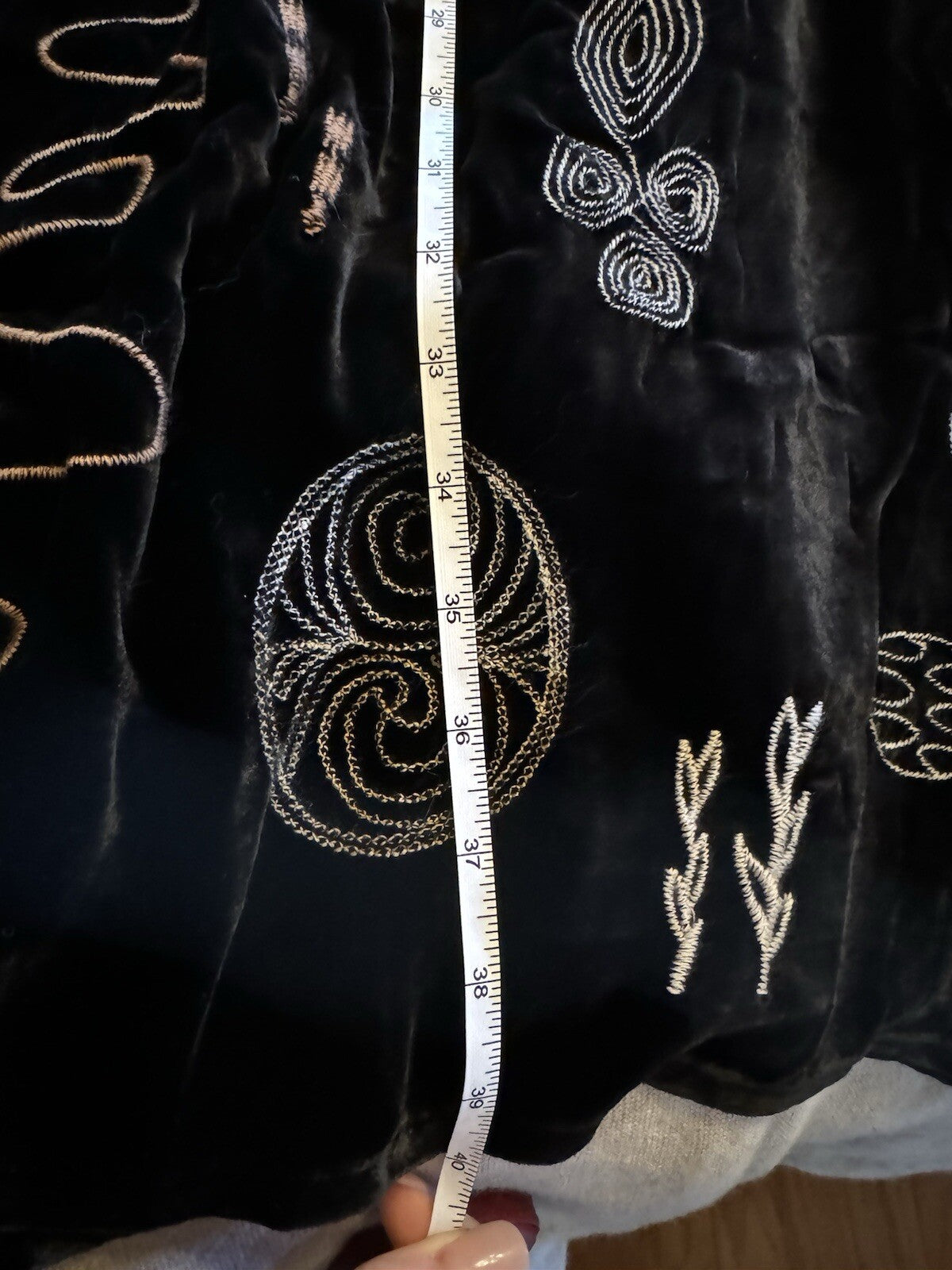 Johnny Was 3X 3XL Black & Gold Velvet Kimono Shift Mini Dress Or Tunic Top Johnny Was