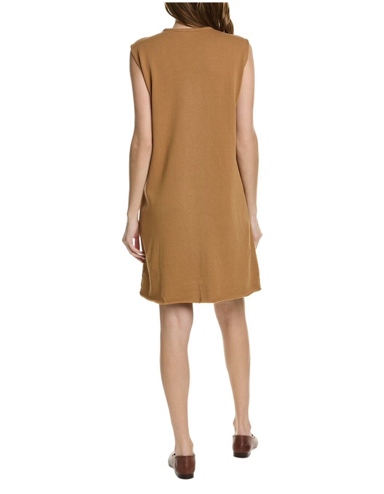 Eileen Fisher SOFT Crew Neck Sleeveless Tank Dress Chestnut Color Sz 3x