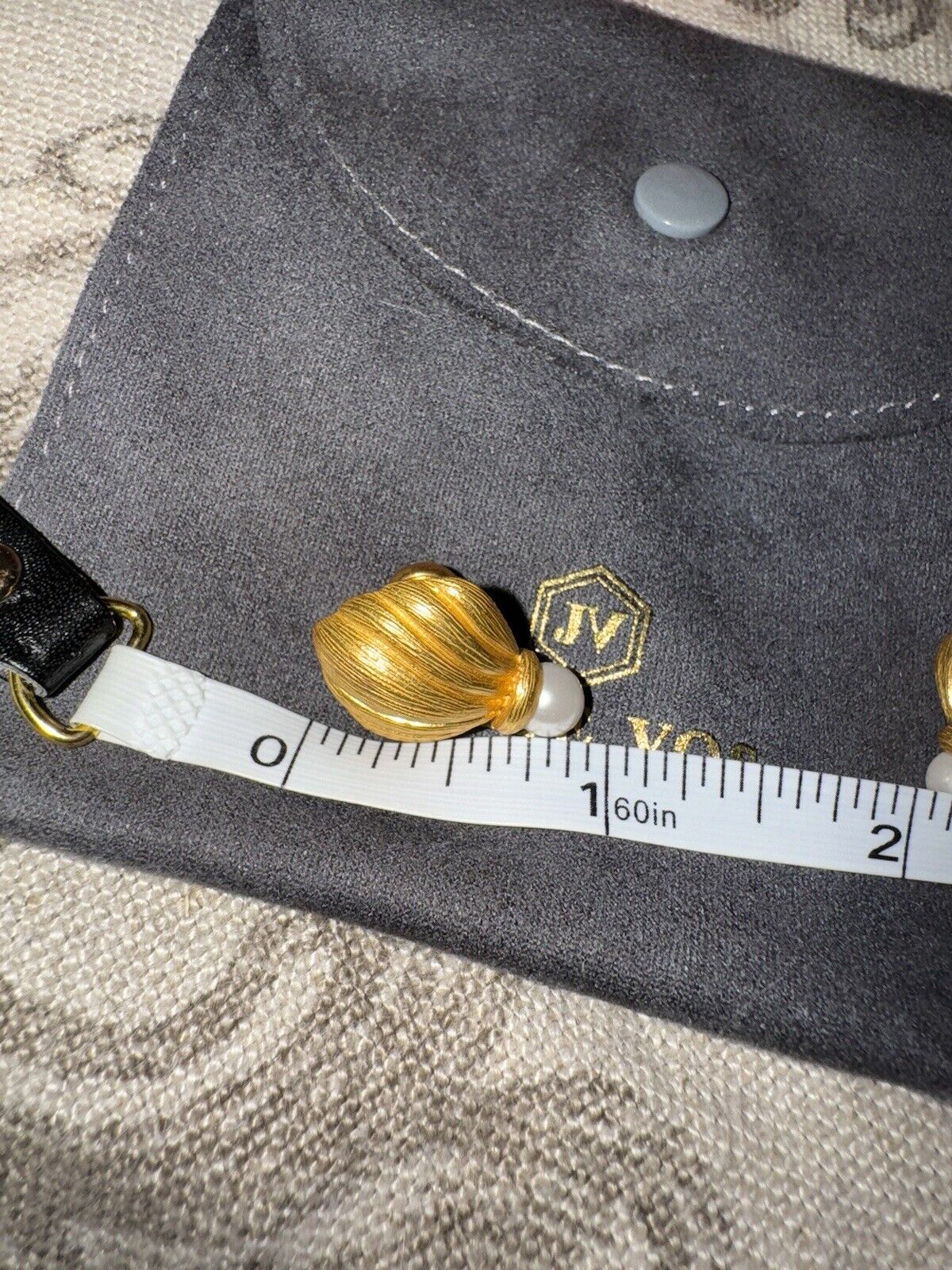 Julie Vos Pearl & 24k Gold Plated Shell Crest Stud Earrings RETIRED