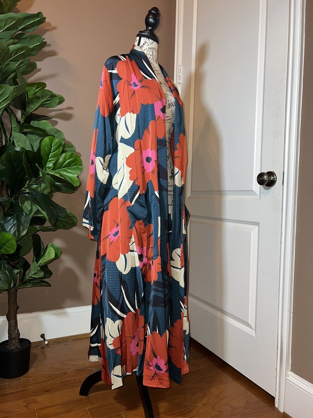 NEW Johnny Was Sz 2X 2XL XXL Long Silky Duster Kimono NWT  GORGEOUS Full Length