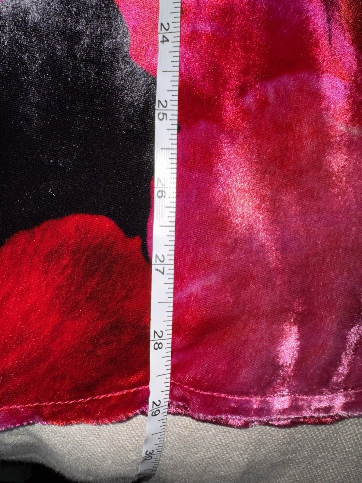 Johnny Was XXL Plus Pink & Red Velvet Button Up Shirt Blouse Top Oversized Johnny Was