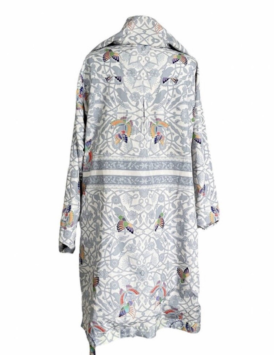 Johnny Was Reversible Raincoat Sz M Medium Rain Jacket Coat Wrap Kimono Johnny Was