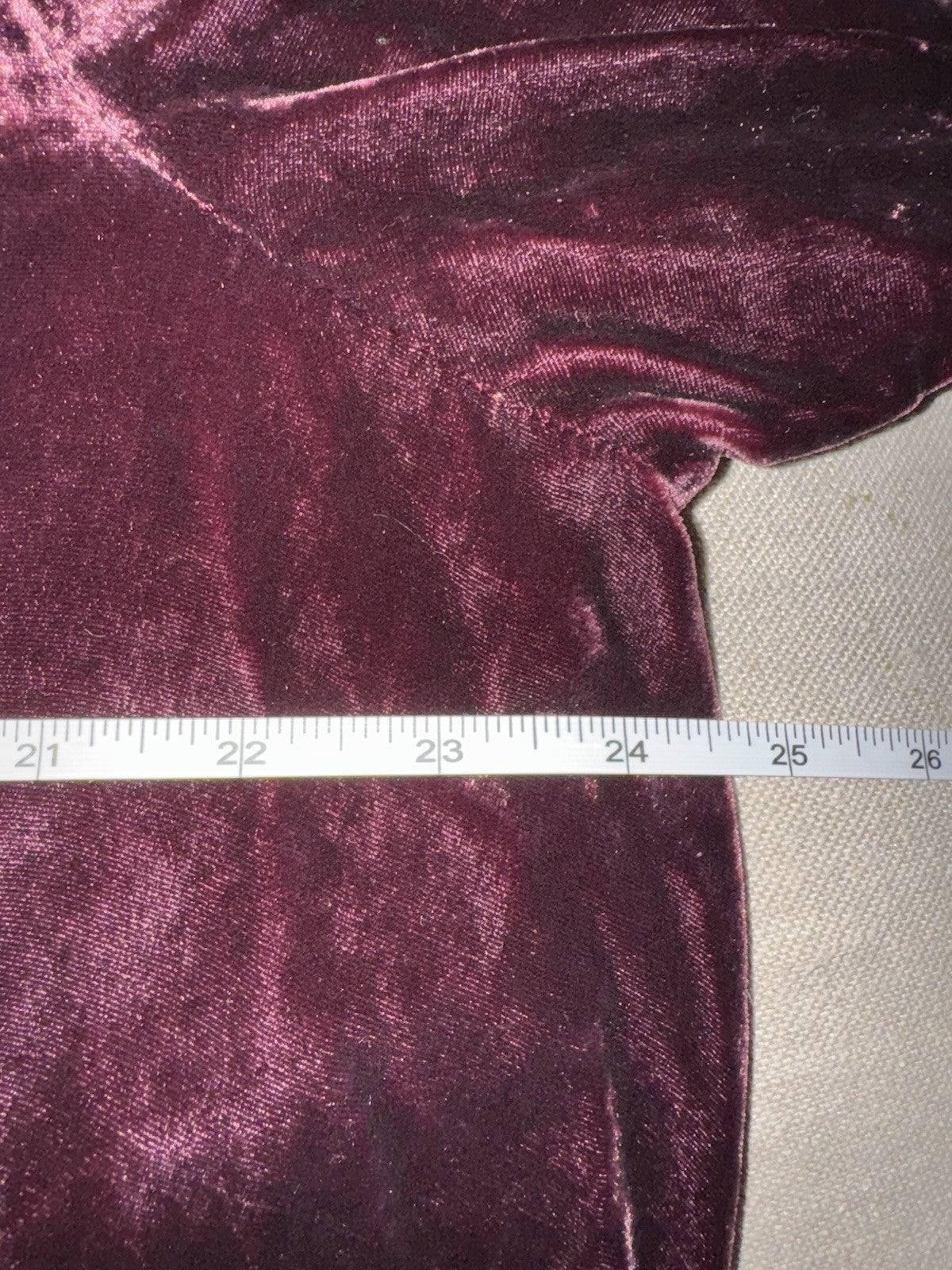 Johnny Was XL Wine Red Velvet Kimono Wrap Embroidery Cardigan Lightweight Jacket Johnny Was