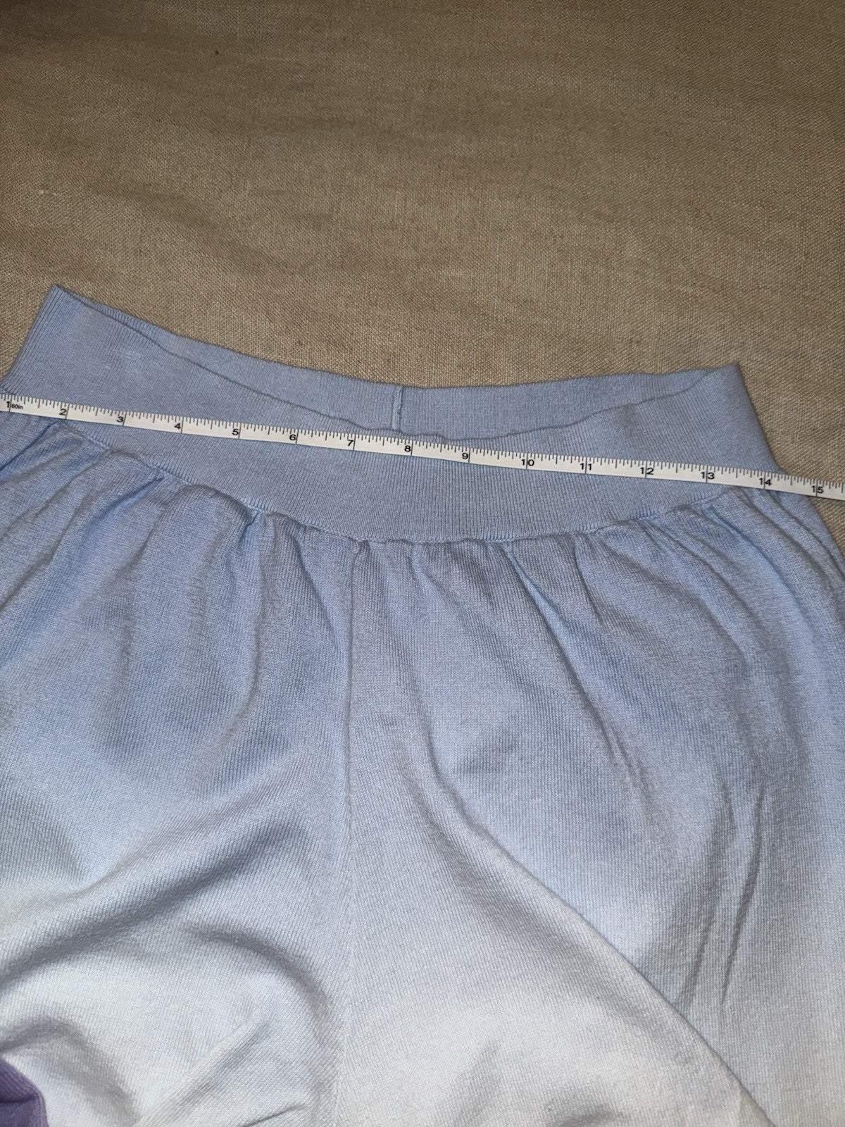 Johnny Was 3pc Set L Large Purple Whit Blue Dip Dye Kimono Tank & Wide Leg Pants Johnny Was