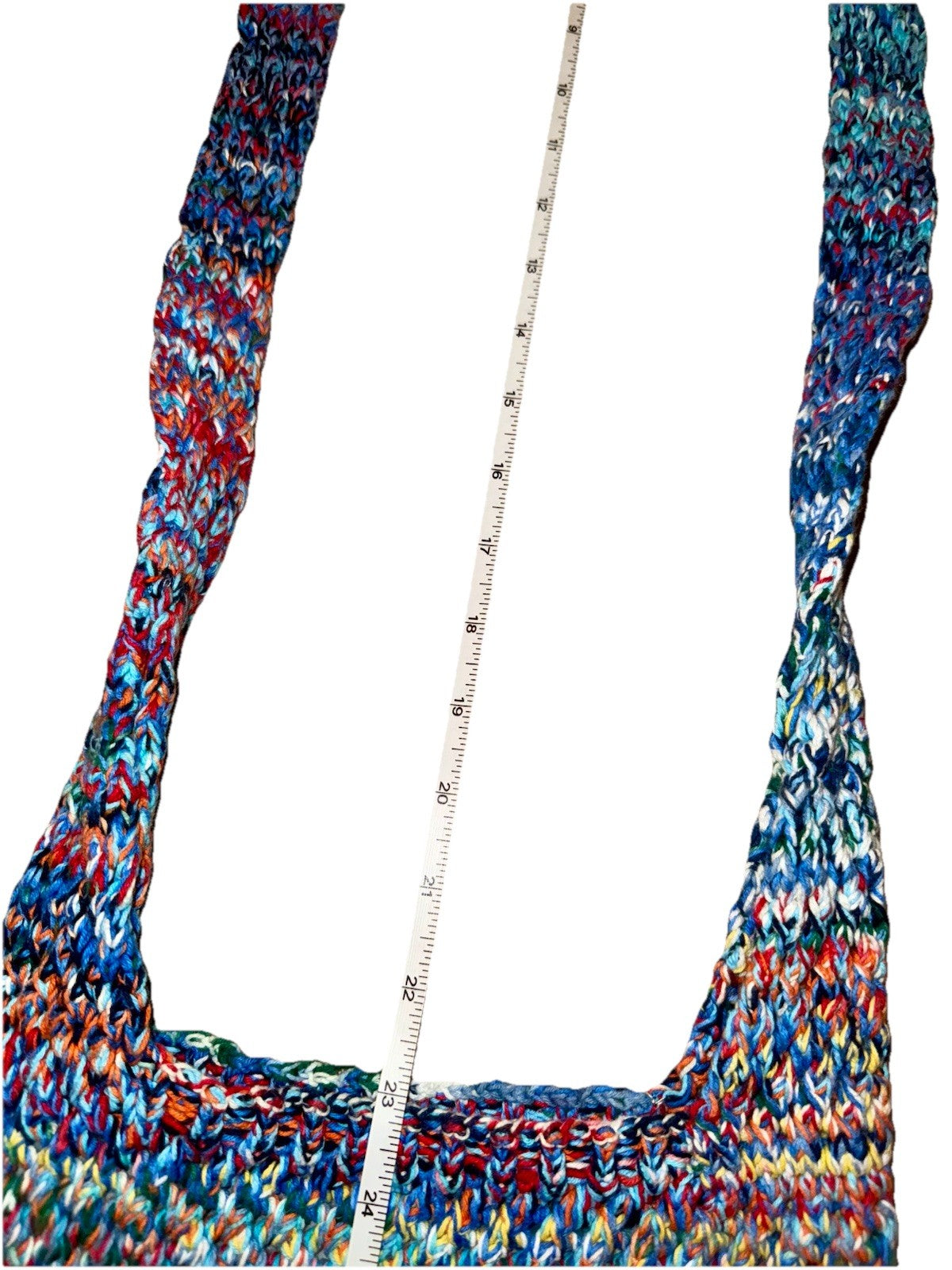 Johnny Was Multicolor Sling Bag Crochet Slouch Hobo Tote Purse Crossbody Johnny Was
