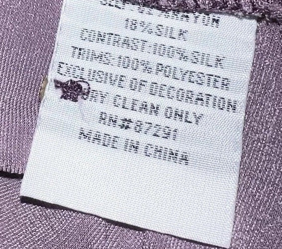 Johnny Was 3X 3XL  Purple Plum Velvet Tunic Top Mini Dress Tonal Embroidery Johnny Was