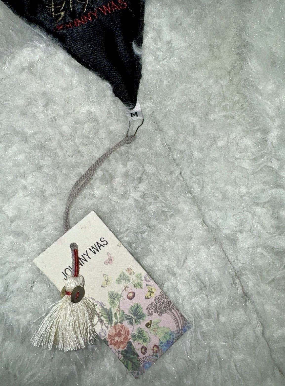 Johnny Was M Medium Sherpa Fur & Faux Suede Coat Jacket Zipper Pockets Johnny Was