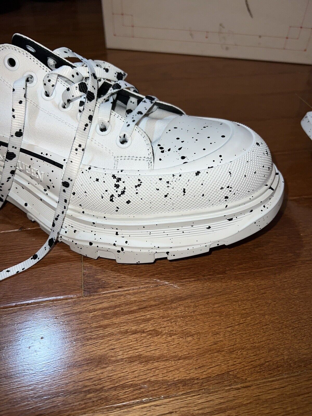 Alexander McQueen Tread Slick Speckled Sneakers  Retail $720 sz 49 US 16 3