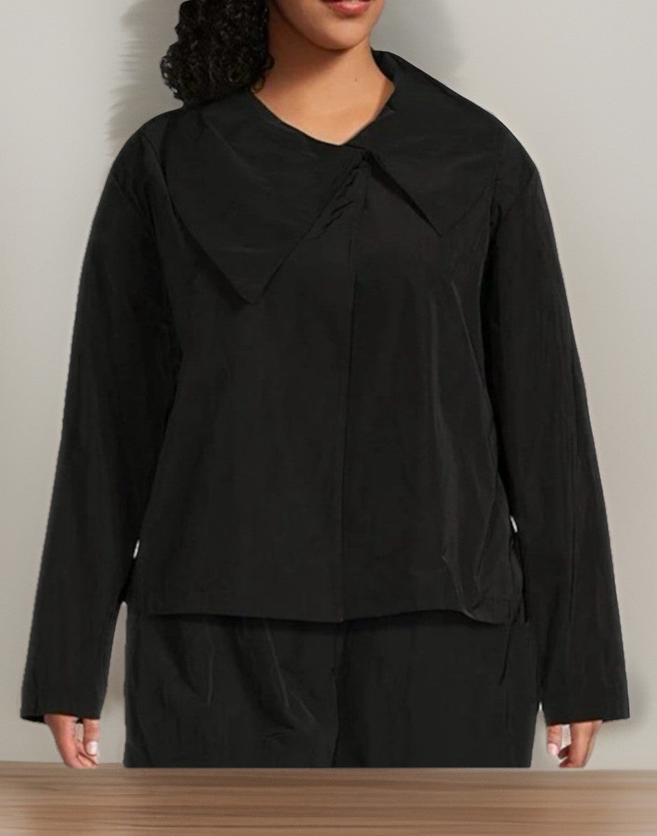 Bryn Walker Xl Black Jacket Assemetrical Collar New With Tags Bryn Walker