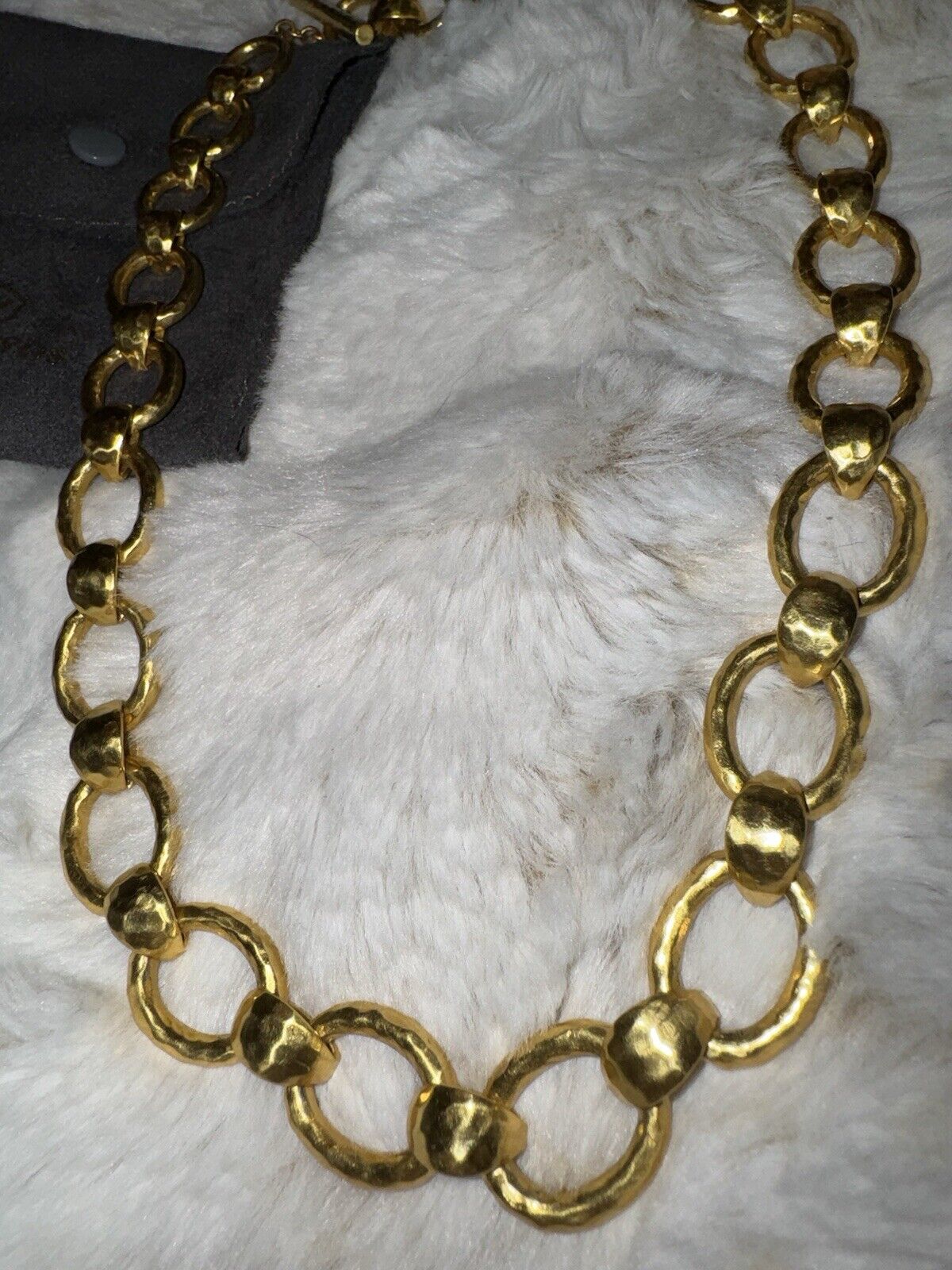 Julie Vos 24K Plated Statement Necklace Toggle Link RETIRED Heavy Chain